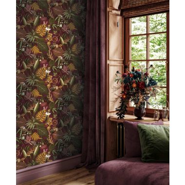 Bordó Állat Vlies Tapéta 