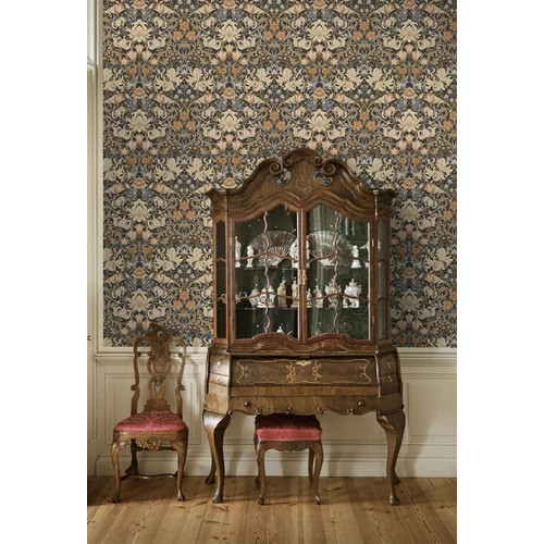 William Morris ihletésű angol virágmintás vidéki stílusú romantikus tapéta