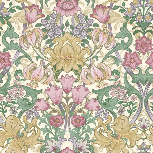 William Morris ihletésű angol virágmintás vidéki stílusú romantikus tapéta