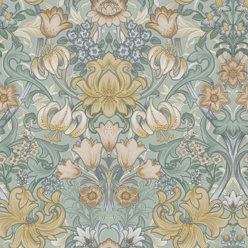 William Morris ihletésű angol virágmintás vidéki stílusú romantikus tapéta