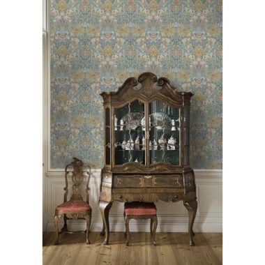   William Morris ihletésű angol virágmintás vidéki stílusú romantikus tapéta