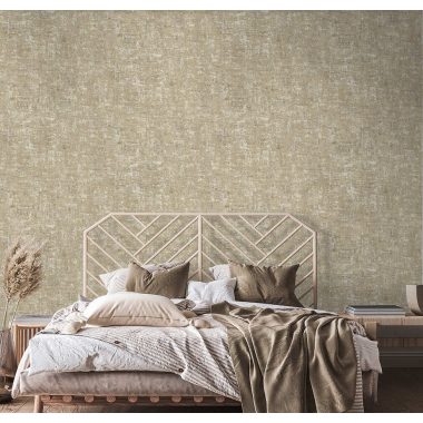   Halvány zöldes oliva koptatott, antikolt mintájú üveggyöngy borítású dekor vlies tapéta 