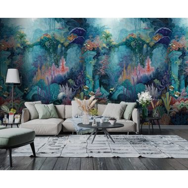 Kék Tájkép Vlies Tapéta 