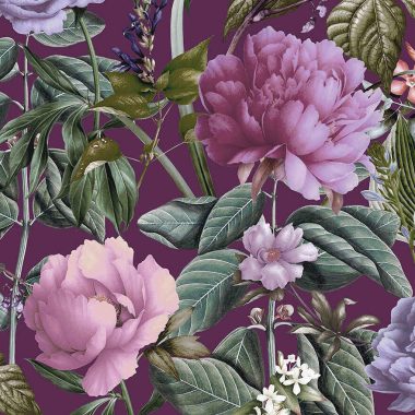 Lila Virág Vlies Tapéta 