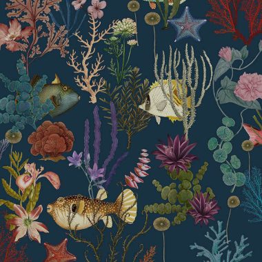 Kék Állat Vlies Tapéta 