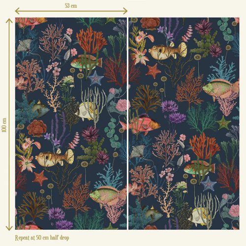 Kék Állat Vlies Tapéta 