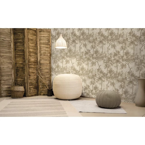 Bézs Fa Vlies Tapéta 