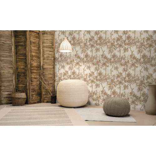 Barna Fa Vlies Tapéta 