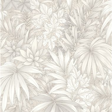 Fehér Levél Vinyl Tapéta 