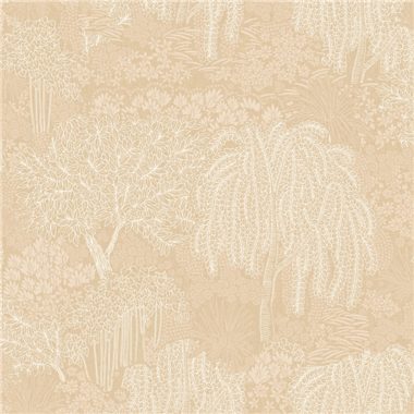 Bézs Dzsungel Vinyl Tapéta 