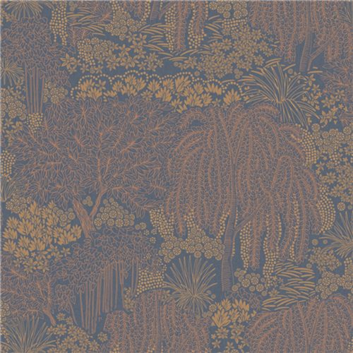 Kék Dzsungel Vinyl Tapéta 