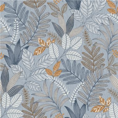 Kék Levél Vinyl Tapéta 