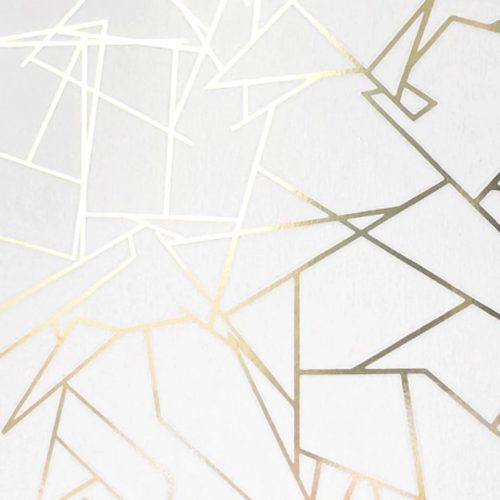 Fehér Geometrikus Vlies Tapéta 