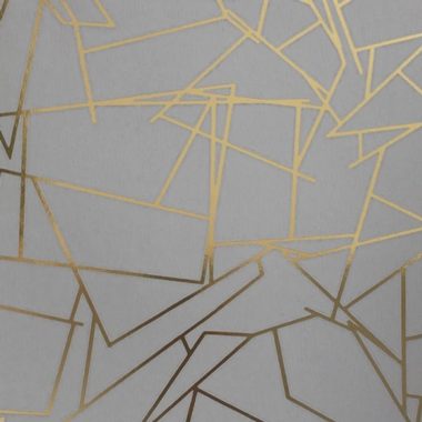 Szürke Geometrikus Vlies Tapéta 