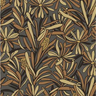 Barna Levél Vlies Tapéta 