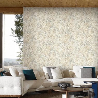 Bézs Virág Vinyl Blumarine Tapéta 