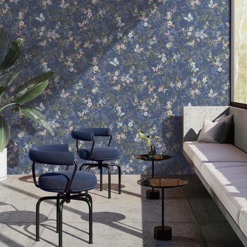 Bézs Virág Vinyl Blumarine Tapéta 