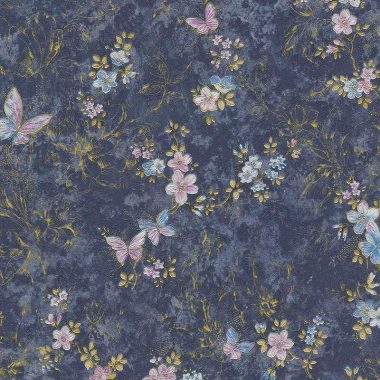 Kék Virág Vinyl Blumarine Tapéta 