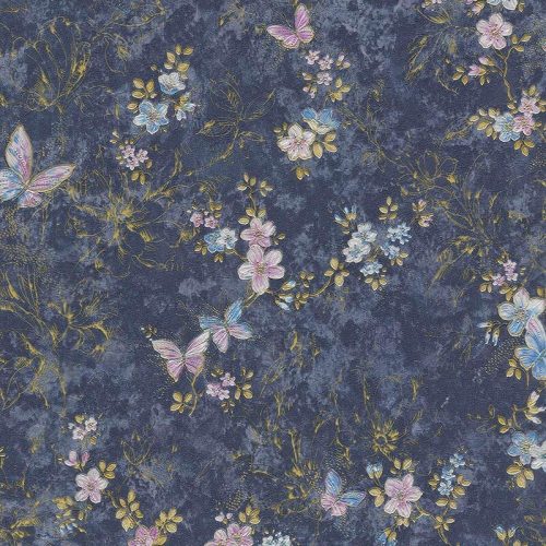 Kék Virág Vinyl Blumarine Tapéta 