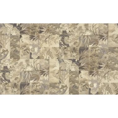    Patchwork mintás keleti hangulatú design tapéta, szürke-taupe színváltozatban