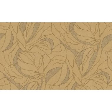   Modern geometrikus levél mintás strukturált tapéta barna színben