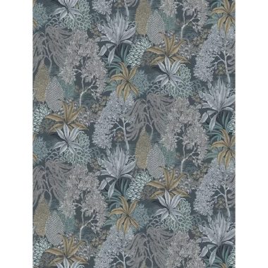   Farmerkék alapon szürke és kék színű növény mintás poszter