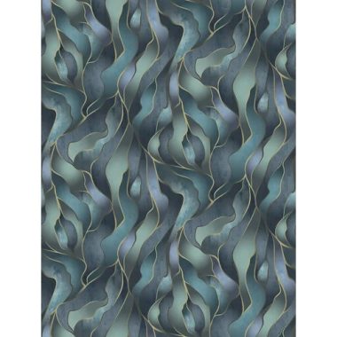   Különleges türkizkék  árnyalatú  poszter, modern hullám díszítéssel