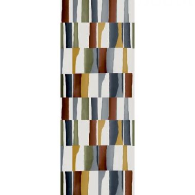   Színes mosott kontútos négyzet mintás poszter retro stílusban