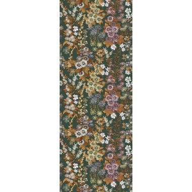   Sötétkék alapon színes, bájos virágmintás mosható poszter