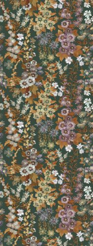 Sötétkék alapon színes, bájos virágmintás mosható poszter