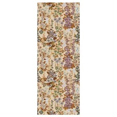   Krémszínű alapon türkizkék, bájos virágmintás mosható poszter