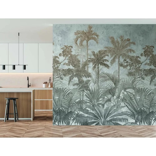 Szürke trópusi erdő mintás mosható poszter 