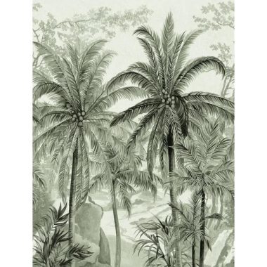 Szépia színű  kókuszpálma mintás mosható poszter