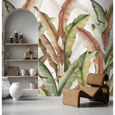 Óriás banánleveles poszter föld színekben 