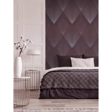    Art deco stílusú poszter, geometrikus mintával püspökila színben