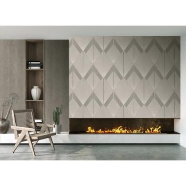    Art deco stílusú poszter, geometrikus mintával szürke színben