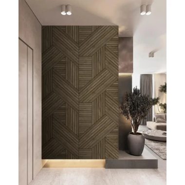 Geometrikus modern famintás poszter dió színben