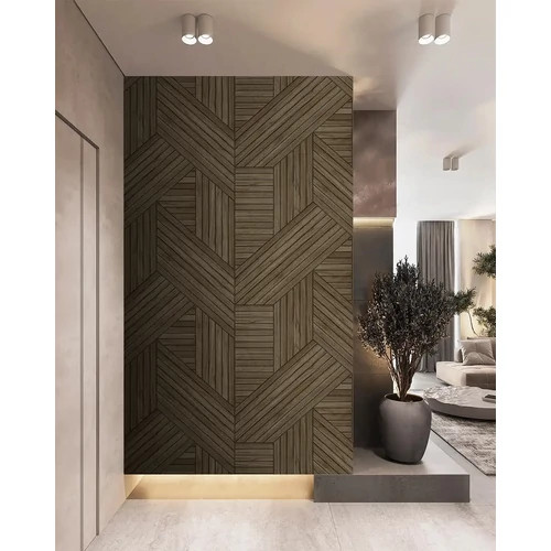 Geometrikus modern famintás poszter dió színben