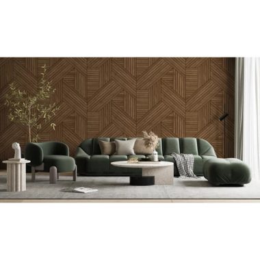 Geometrikus modern famintás poszter vörösfenyő színben