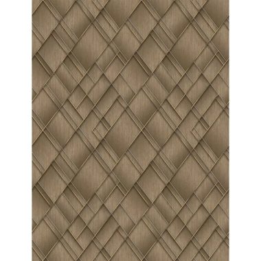     Geometrikus mintás poszter szálcsiszolt lemez hatású felszínnel, mogyoróbarna színben