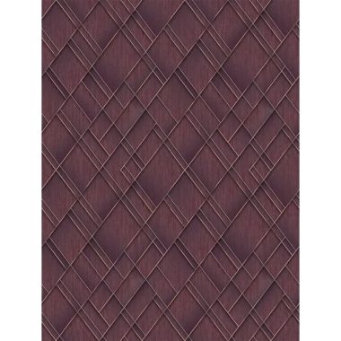     Geometrikus mintás poszter szálcsiszolt lemez hatású felszínnel, bordó színben