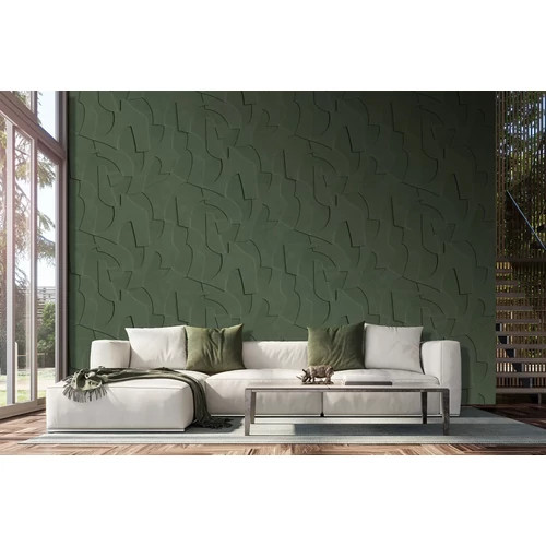 Absztrakt mintás, izgalmas poszter beton felszínnel, sötét zsályazöld színben