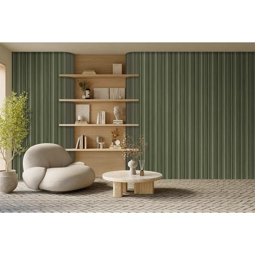 Retro csíkos mintás zöld mosható poszter