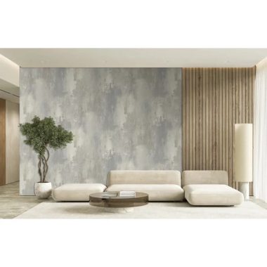   Festett antikolt dekorfal hatású poszter kékesszürke  színben