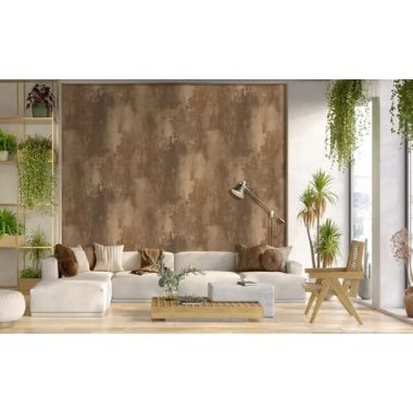 Festett antikolt dekorfal hatású poszter fahéj színben