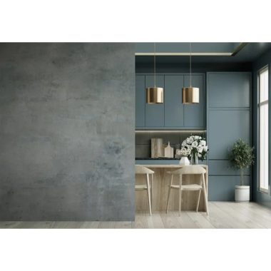   Festett enyhén koptatott dekorfal hatású poszter farmerkék színben