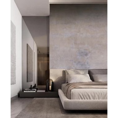   Festett enyhén koptatott dekorfal hatású poszter mályvás színben