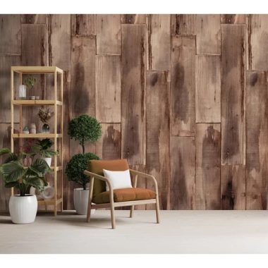    Koptatott festett deszkamintás poszter ipari stílusban, barnás színvilágban