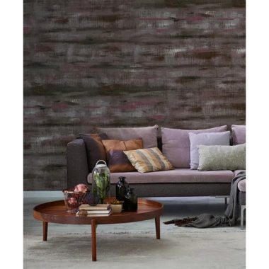   Ecsetvonás mintázatú  mályvás színvilágú poszter vízszintes csíkozással