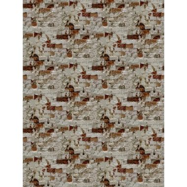   Rusztikus terrakotta színű bontott téglafal mintás poszter